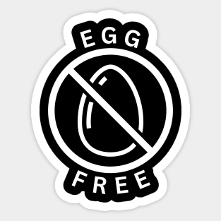 Egg free - Egg allergy Sticker